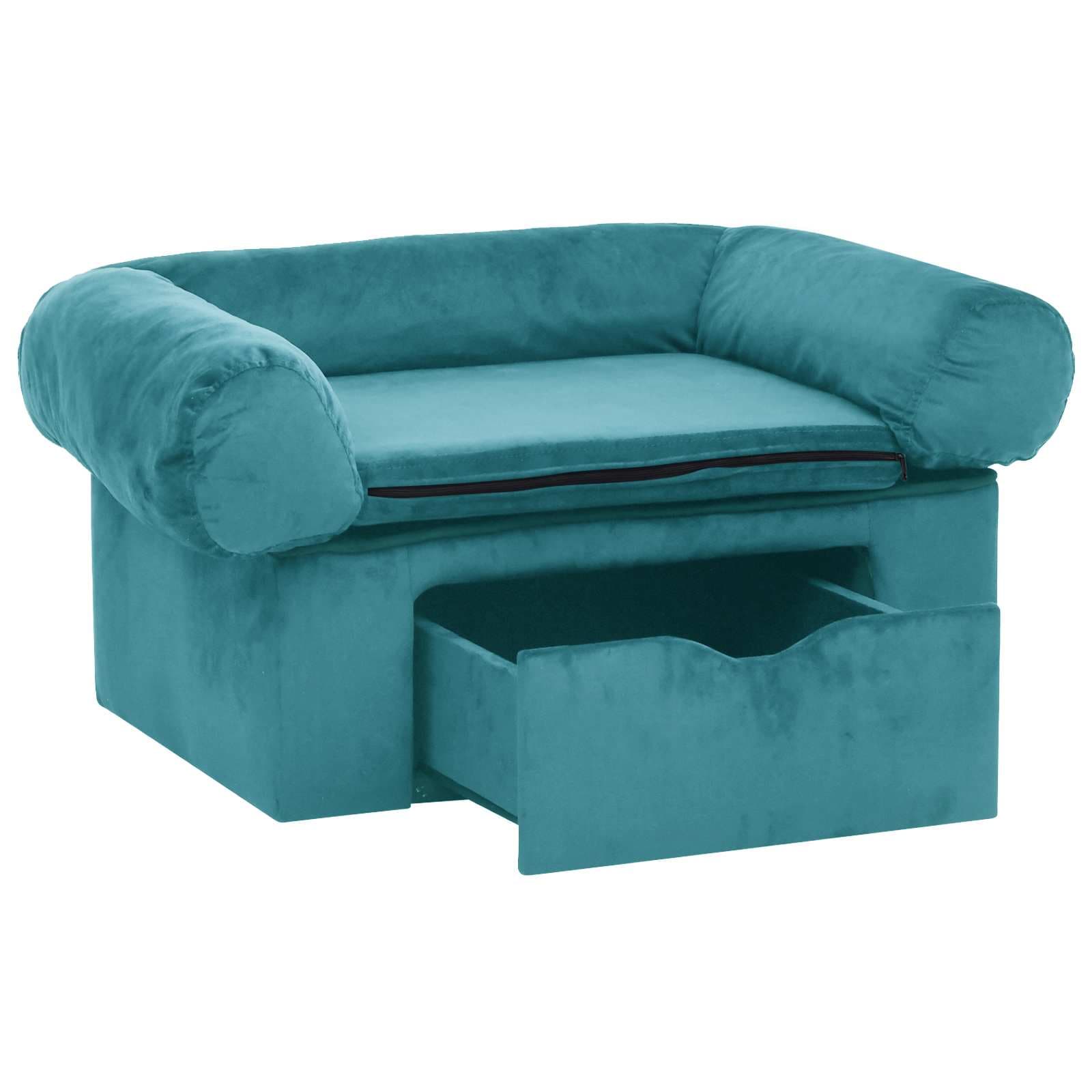 Divano per cani Turchese 75 x 50 x 38cm Peluche — miniatura 4 di 8