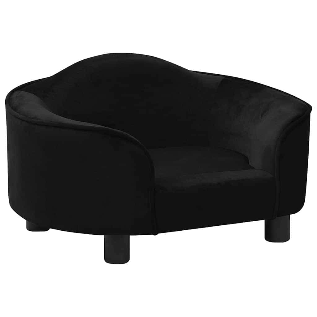 Divano per Cani Nero 67x47x36 cm in Peluche — miniatura 1 di 6