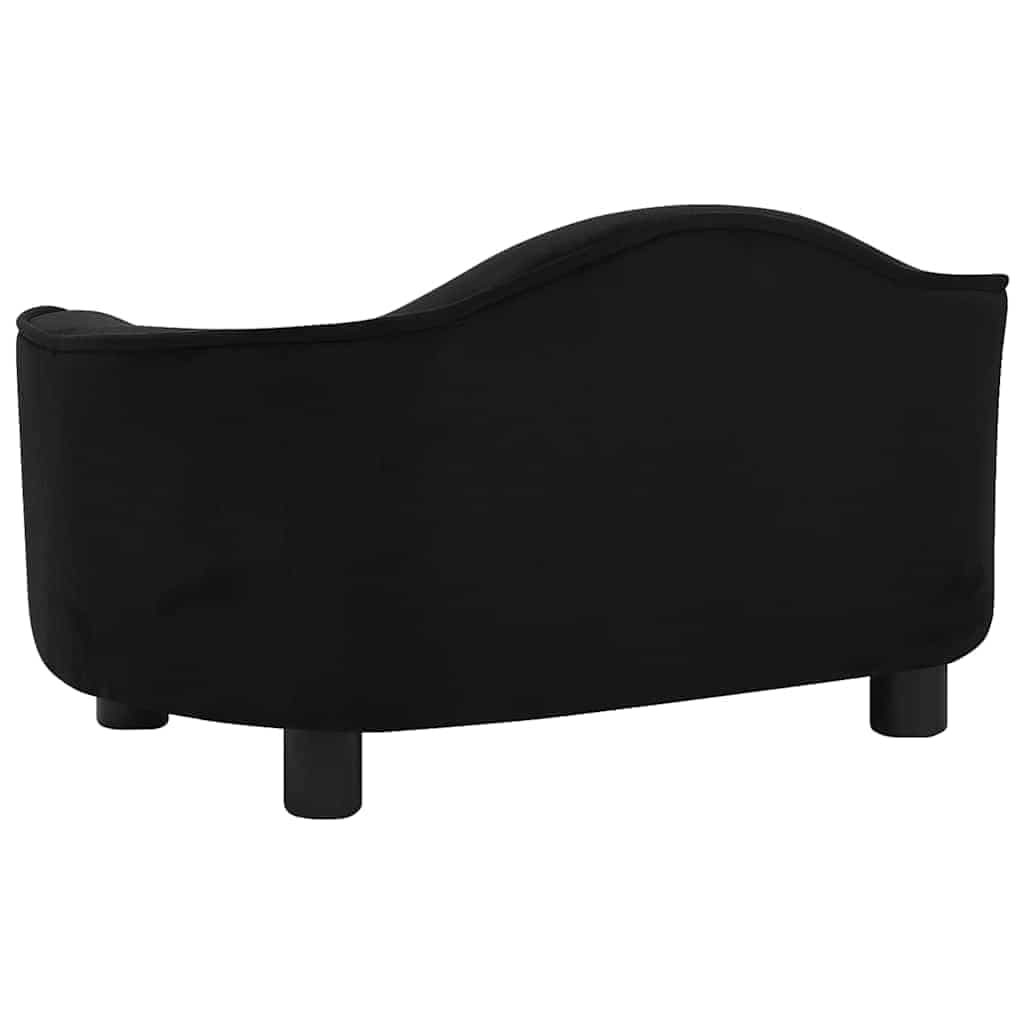 Divano per Cani Nero 67x47x36 cm in Peluche — miniatura 3 di 6
