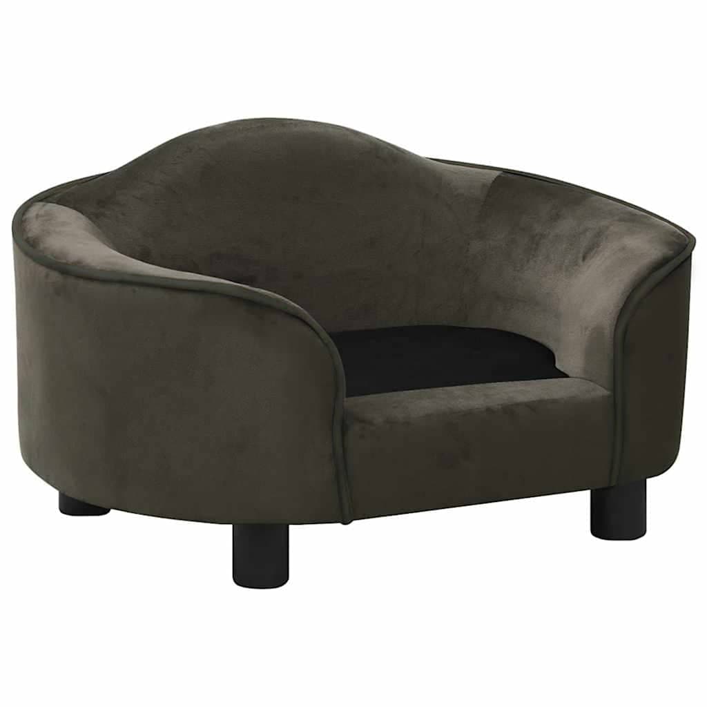 Divano per Cani Grigio Scuro 67x47x36 cm in Peluche — miniatura 2 di 6