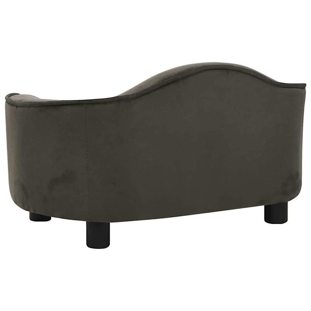 Divano per Cani Grigio Scuro 67x47x36 cm in Peluche — miniatura 3 di 6