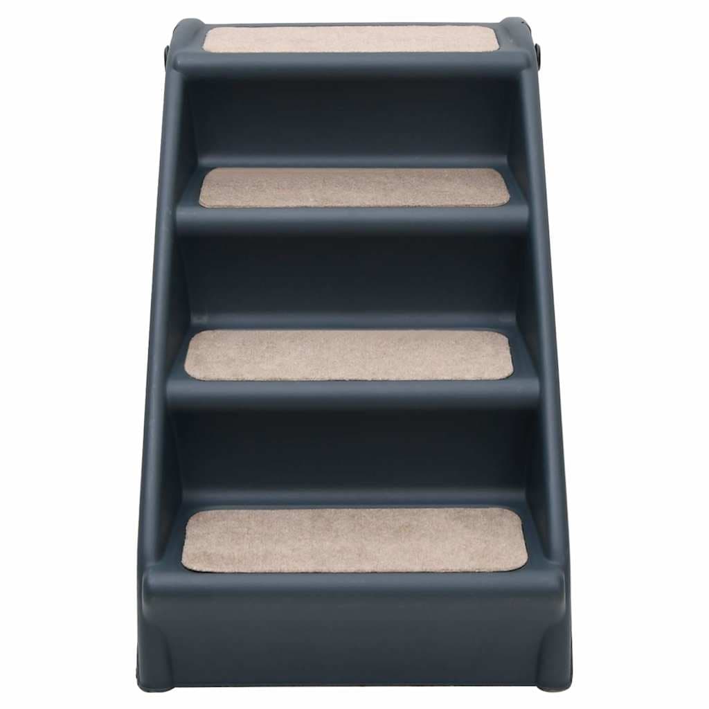 Scala per Cani Pieghevole con 4 Gradini Grigio Scuro — miniatura 3 di 8