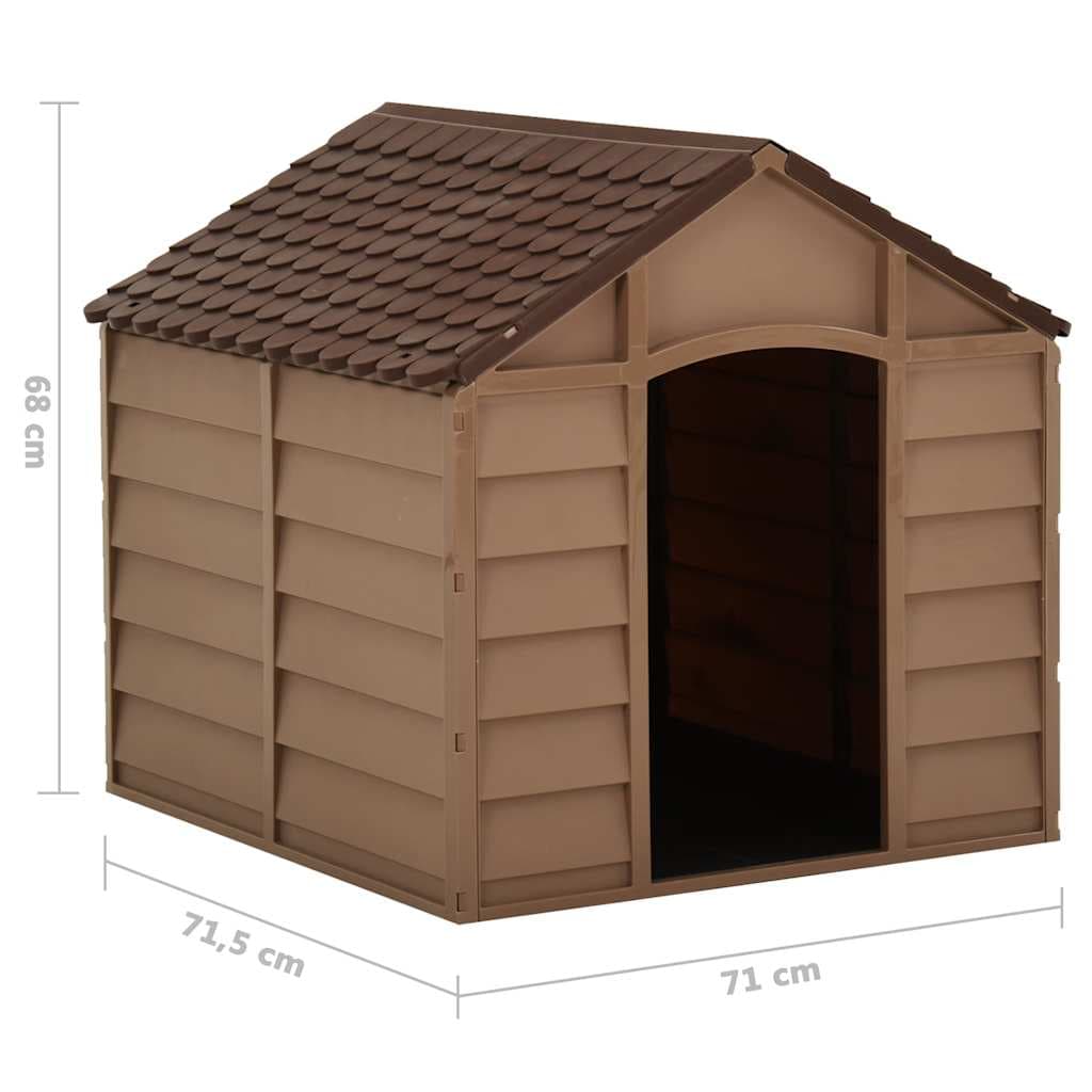 Cuccia per Cani Marrone 71x71,5x68 cm in PP — miniatura 5 di 5