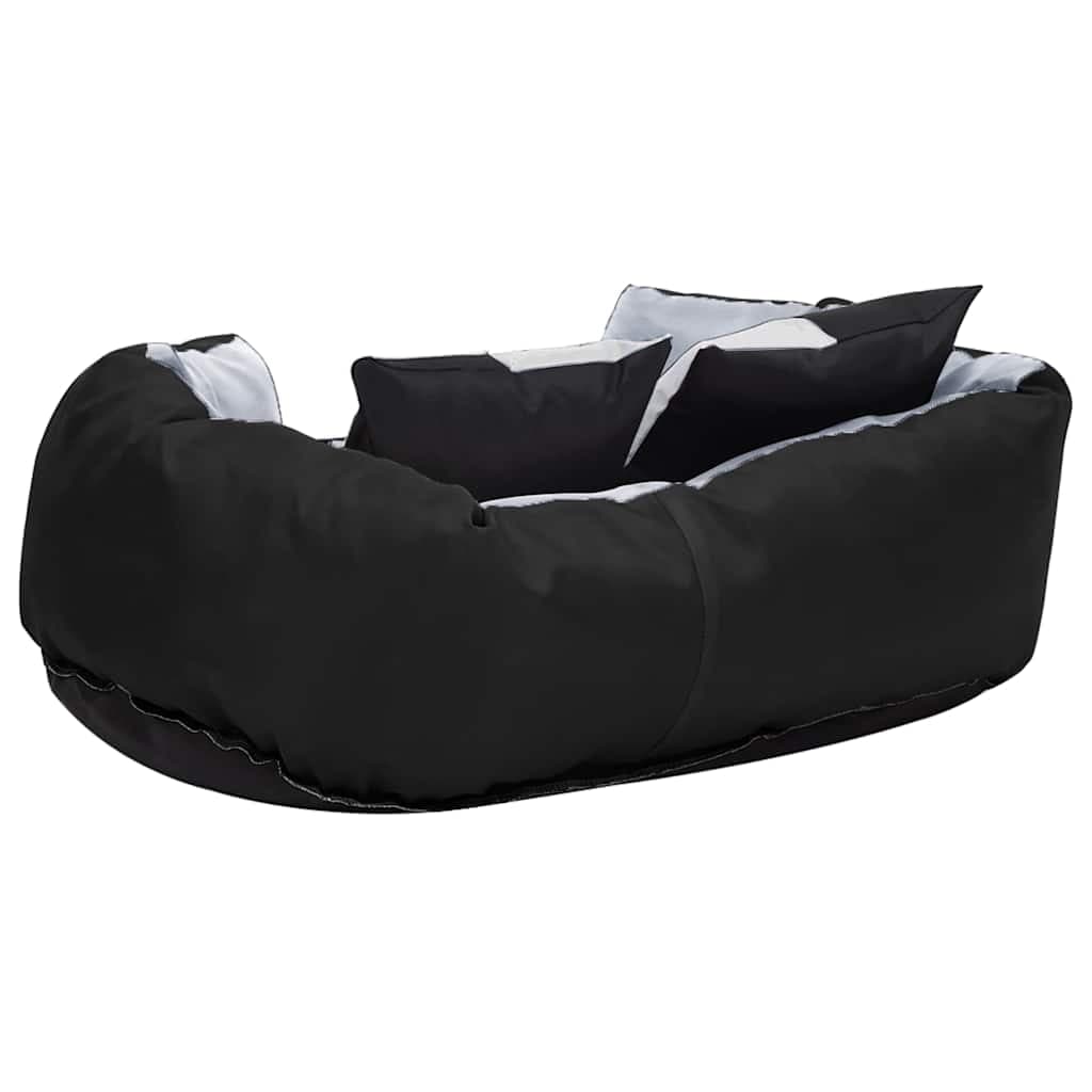 Cuscino per Cani Reversibile e Lavabile Grigio Nero 65x50x20 cm — miniatura 4 di 10