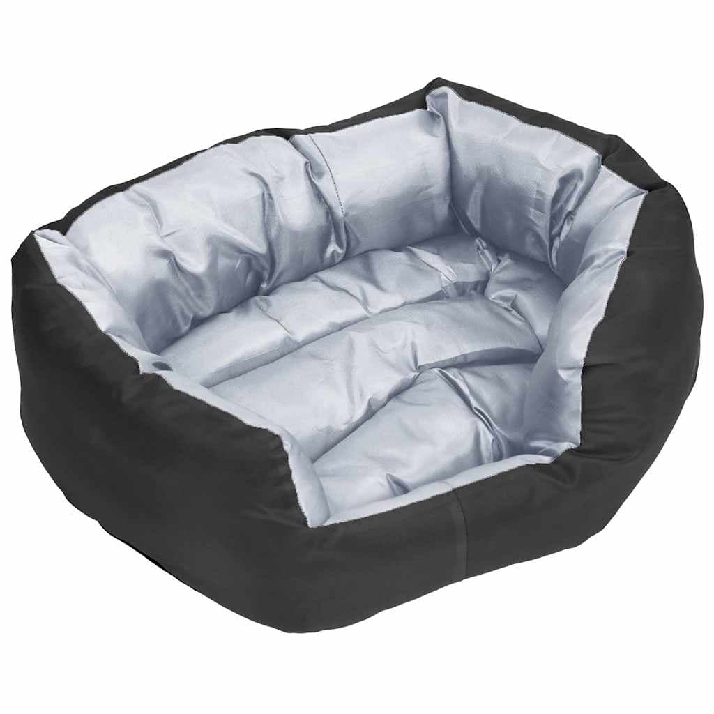 Cuscino per Cani Reversibile e Lavabile Grigio Nero 65x50x20 cm — miniatura 8 di 10