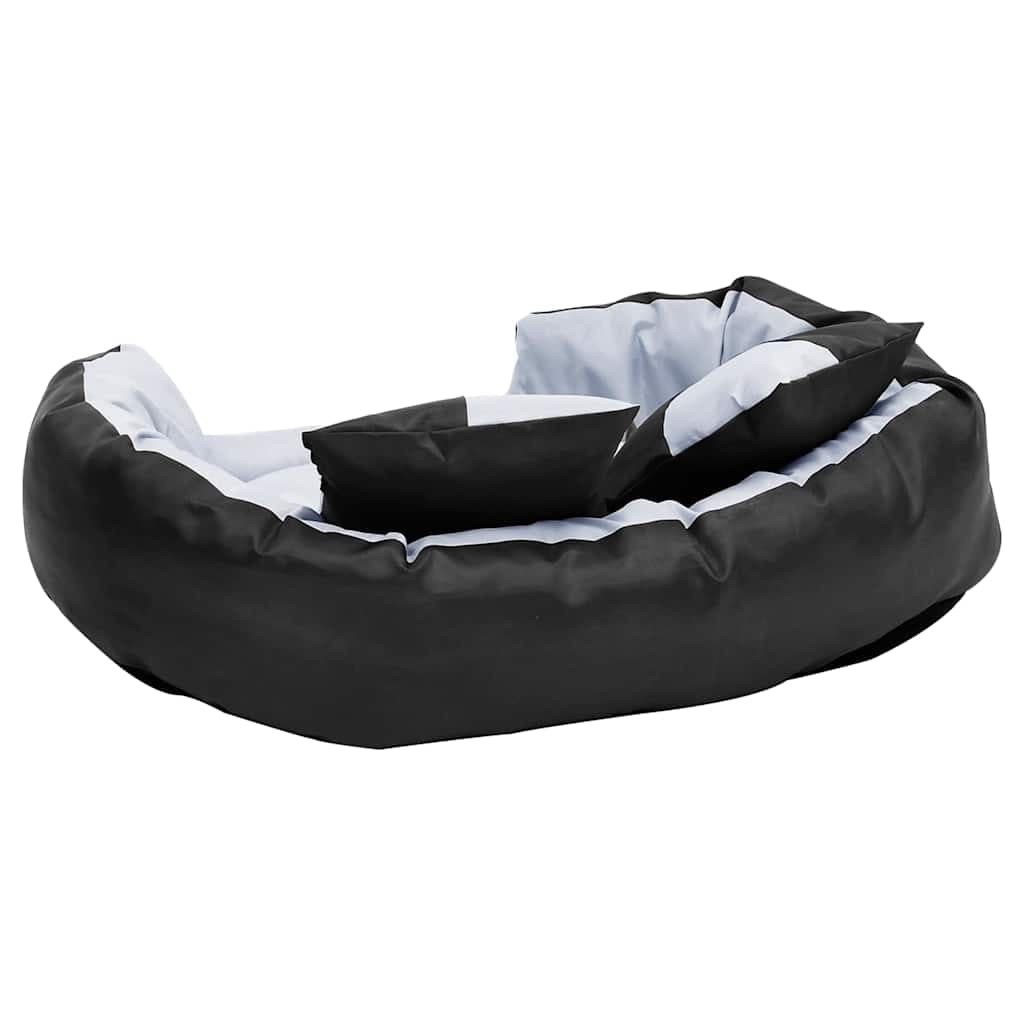 Cuscino per Cani Reversibile e Lavabile Grigio Nero 85x70x20 cm — miniatura 4 di 10