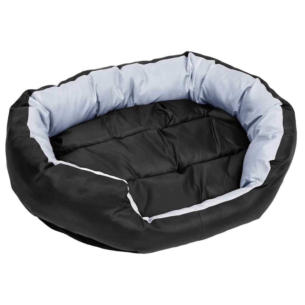 Cuscino per Cani Reversibile e Lavabile Grigio Nero 85x70x20 cm — miniatura 6 di 10