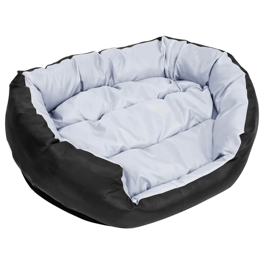 Cuscino per Cani Reversibile e Lavabile Grigio Nero 85x70x20 cm — miniatura 7 di 10