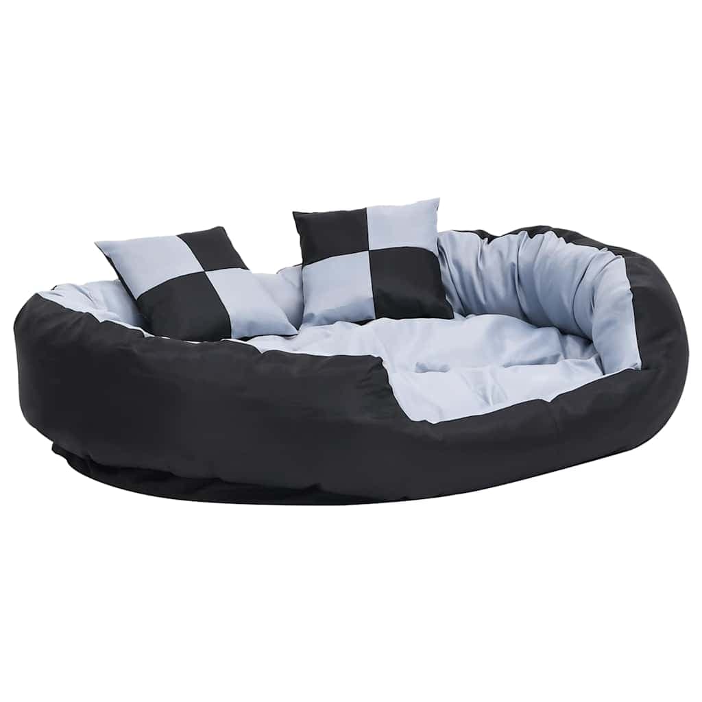 Cuscino per Cani Reversibile Lavabile Grigio e Nero 110x80x23cm — foto 2 di 10