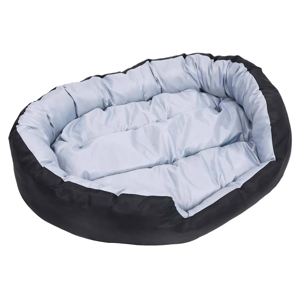 Cuscino per Cani Reversibile Lavabile Grigio e Nero 110x80x23cm — foto 7 di 10