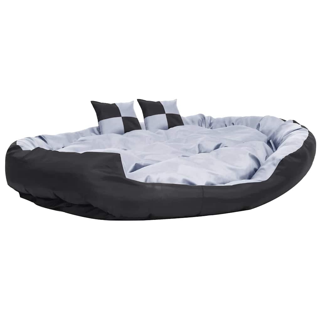 Cuscino per Cani Reversibile Lavabile Grigio Nero 150x120x25 cm — miniatura 2 di 10