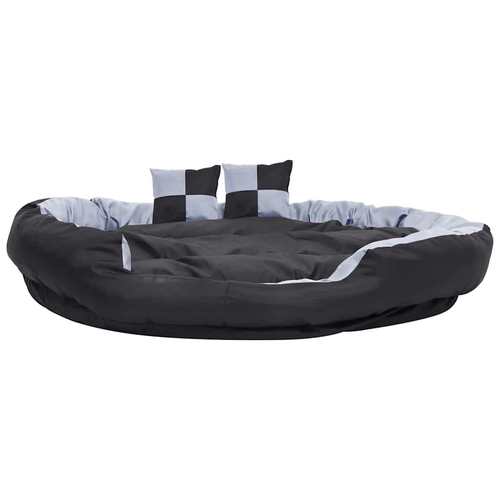 Cuscino per Cani Reversibile Lavabile Grigio Nero 150x120x25 cm — miniatura 3 di 10