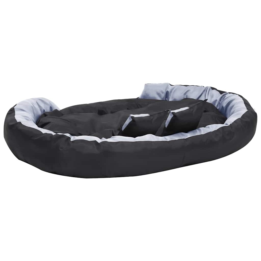 Cuscino per Cani Reversibile Lavabile Grigio Nero 150x120x25 cm — miniatura 4 di 10