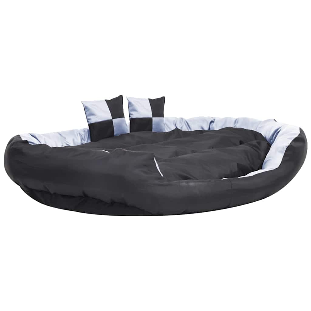 Cuscino per Cani Reversibile Lavabile Grigio Nero 150x120x25 cm — miniatura 5 di 10
