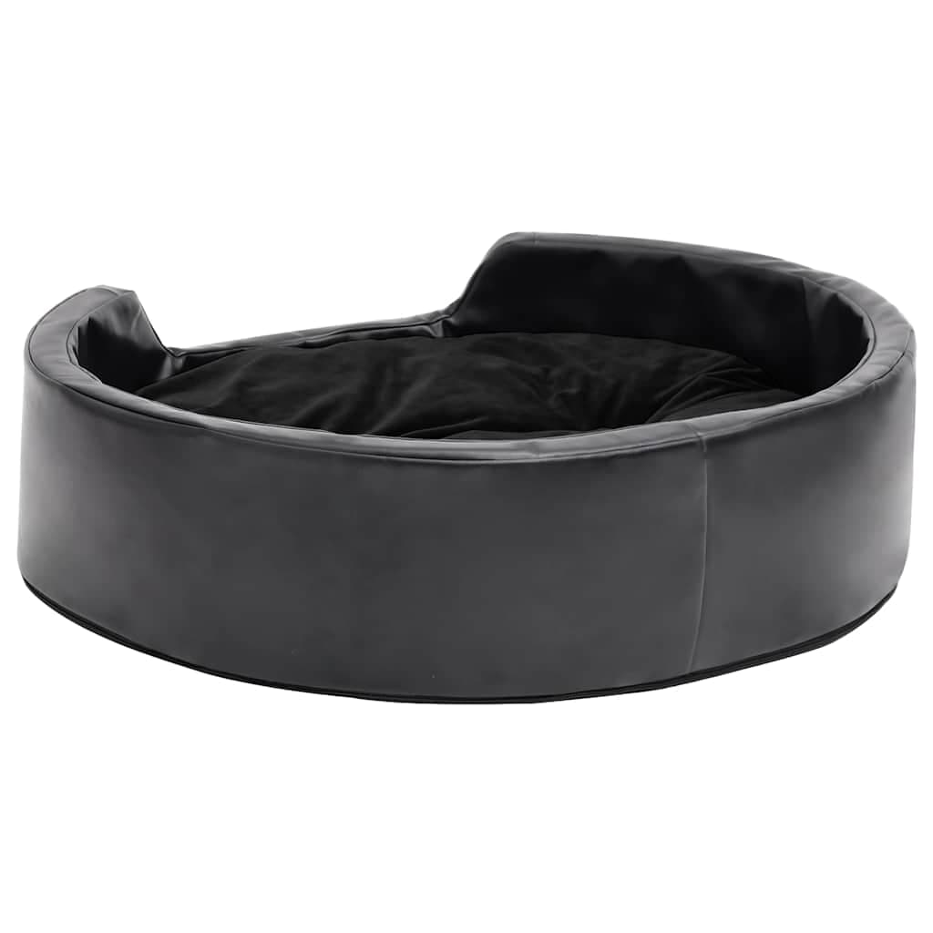 Lettino per Cani Nero 69x59x19 cm in Peluche e Similpelle — miniatura 4 di 7