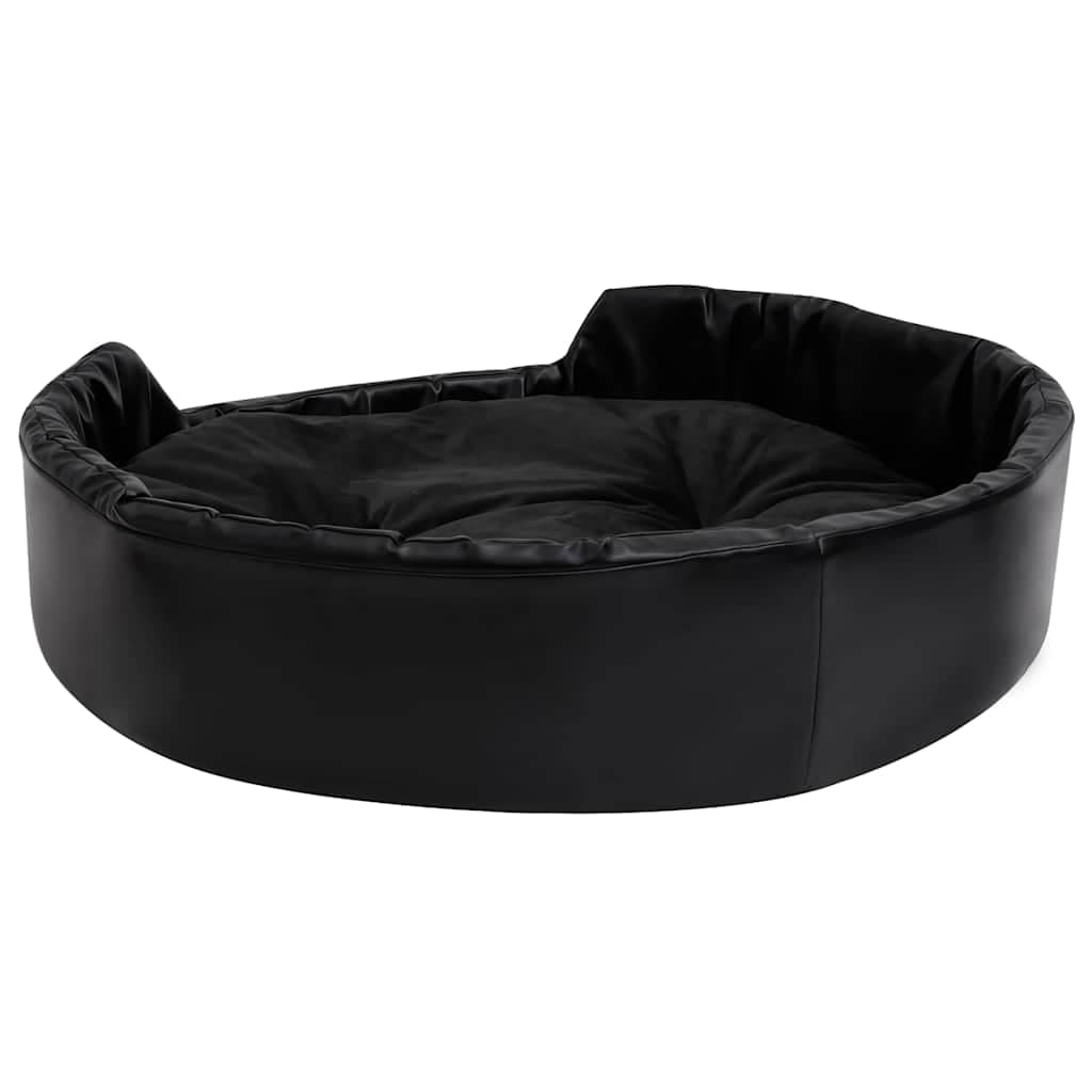 Lettino per Cani Nero 90x79x20 cm in Peluche e Similpelle — miniatura 4 di 7