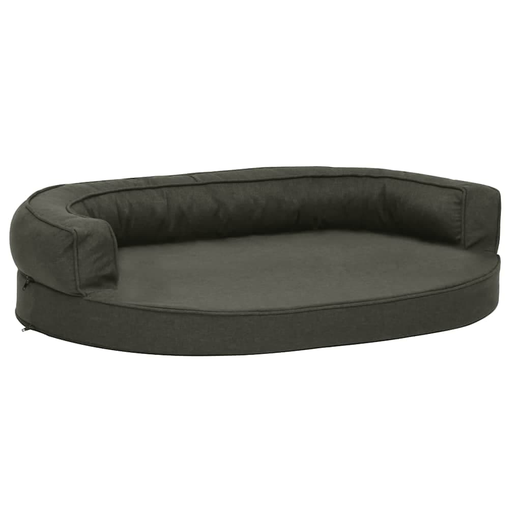 Materasso Ergonomico per Cani 75x53cm Effetto Lino Grigio Scuro — miniatura 2 di 6
