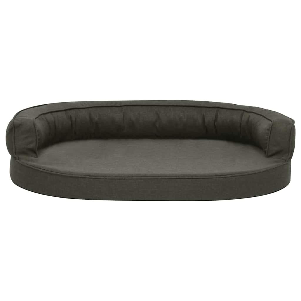 Materasso Ergonomico per Cani 75x53cm Effetto Lino Grigio Scuro — miniatura 3 di 6