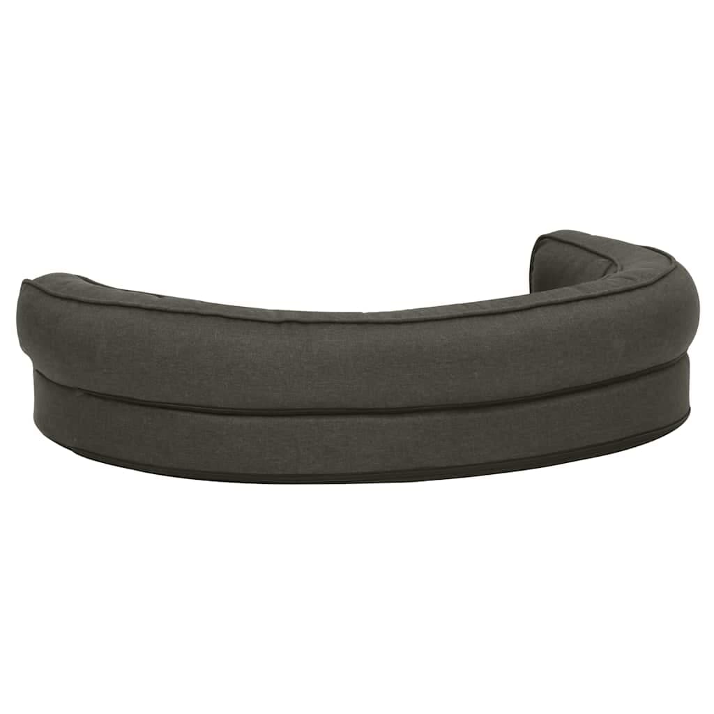 Materasso Ergonomico per Cani 75x53cm Effetto Lino Grigio Scuro — miniatura 4 di 6
