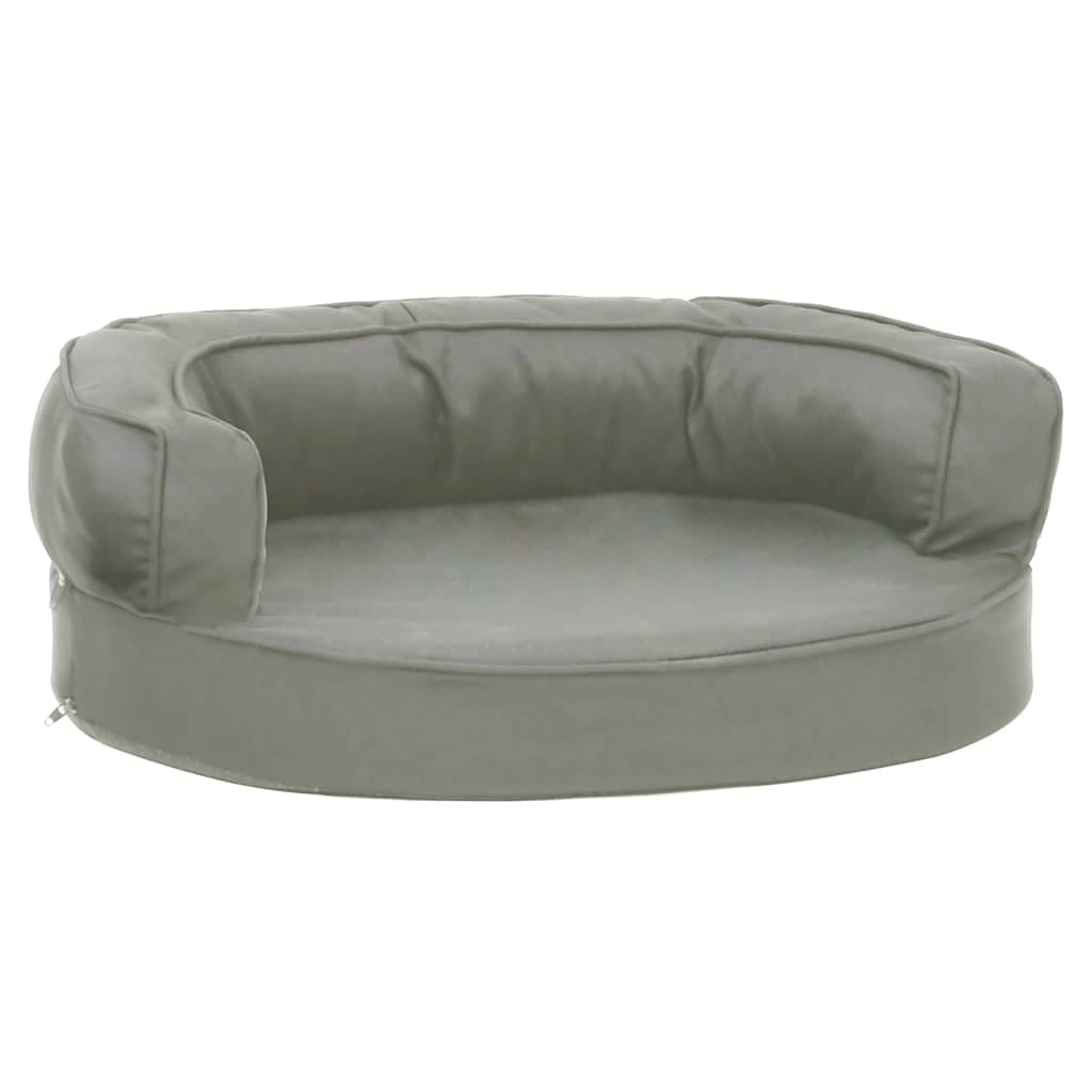 Materasso Ergonomico per Cani 60x42 cm Effetto Lino Grigio — miniatura 2 di 6