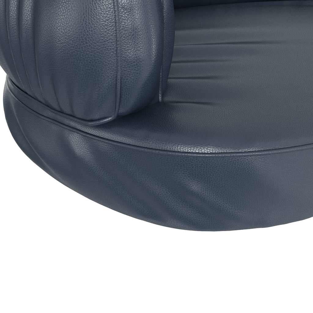 Letto Cani Ergonomico Gommapiuma Blu Scuro 75x53 cm Similpelle — miniatura 5 di 6