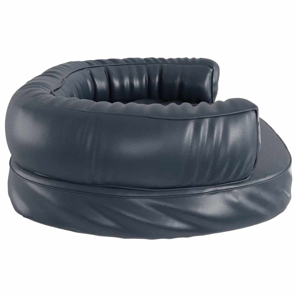 Letto Cani Ergonomico Gommapiuma Blu Scuro 88x65 cm Similpelle — miniatura 4 di 6