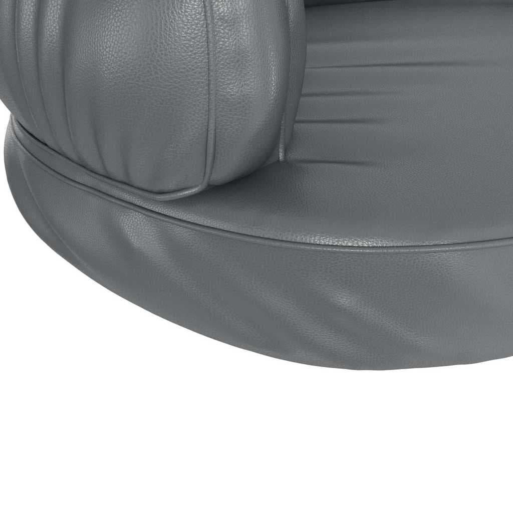 Letto per Cani Ergonomico Gommapiuma Grigio 75x53 cm Similpelle — miniatura 5 di 6