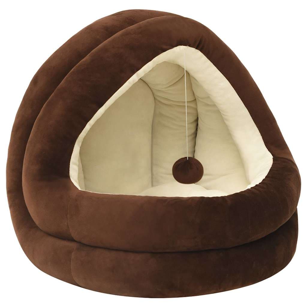 Letto per Gatti 50x50x45 cm Marrone e Crema — miniatura 2 di 6
