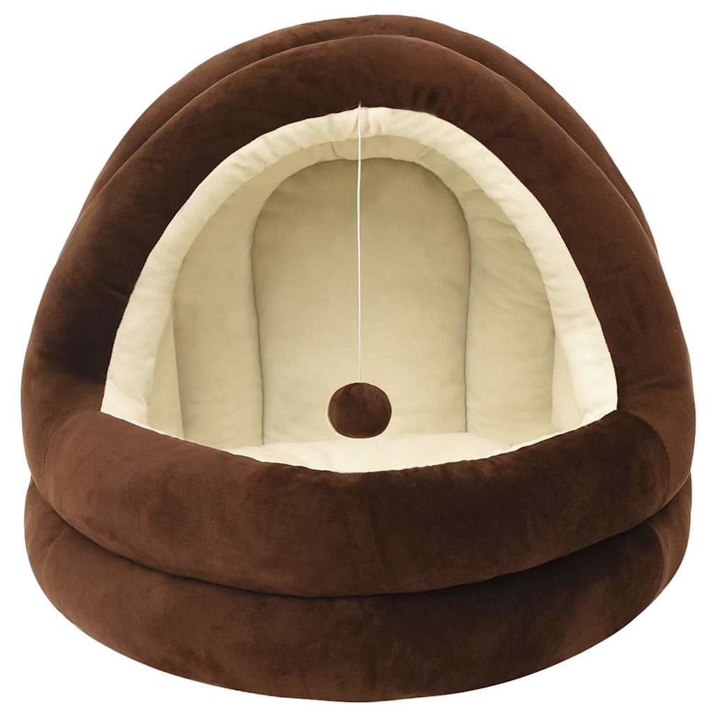 Letto per Gatti 50x50x45 cm Marrone e Crema — miniatura 3 di 6