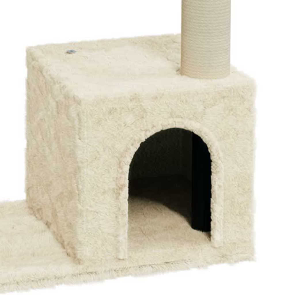 Albero per Gatti con Tiragraffi in Sisal Crema 70 cm — miniatura 4 di 6