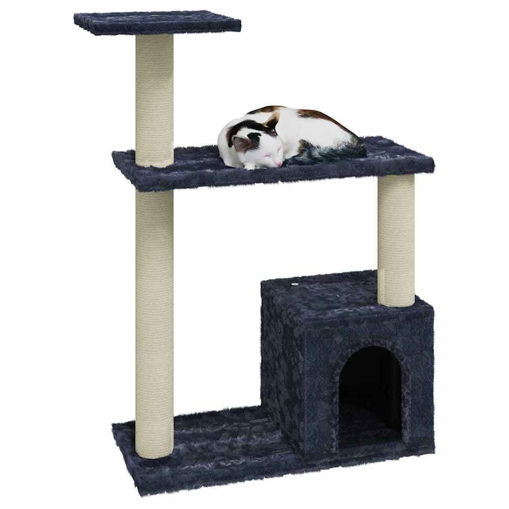Albero per Gatti con Tiragraffi in Sisal Grigio Scuro 70 cm — miniatura 3 di 6