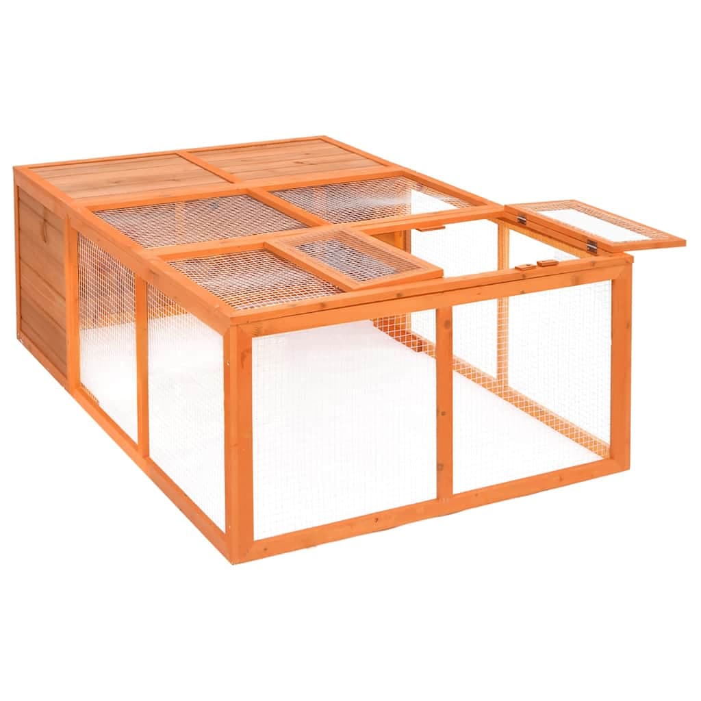 Gabbia per Animali da Giardino 150x100x50 cm Massello di Abete — miniatura 4 di 6