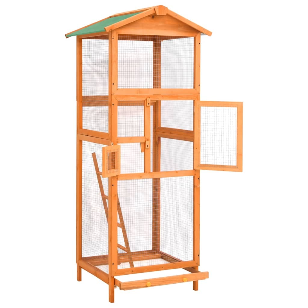 Gabbia per Uccelli 68x62x166 cm in Legno di Abete — miniatura 1 di 7