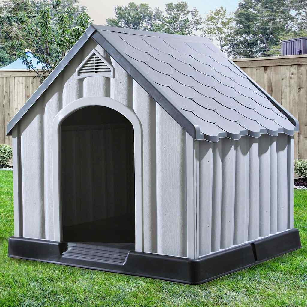 Cuccia per Cani Grigia 92x87x91 cm in Plastica — foto 3 di 8
