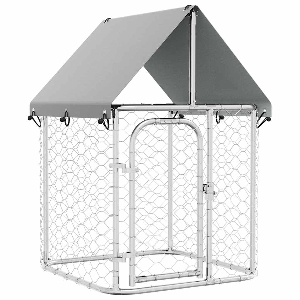 Gabbia per Cani da Esterno con Tetto 100x100x150 cm — miniatura 2 di 8