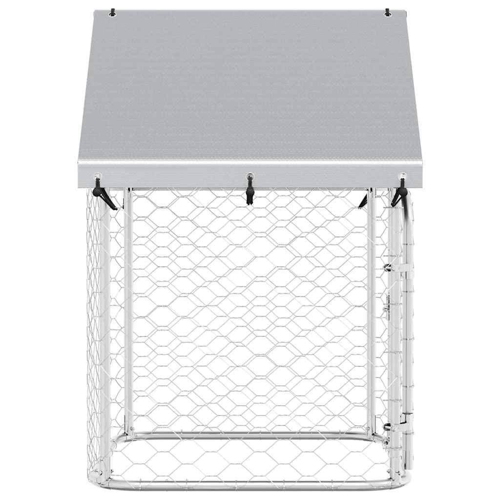 Gabbia per Cani da Esterno con Tetto 100x100x150 cm — miniatura 5 di 8
