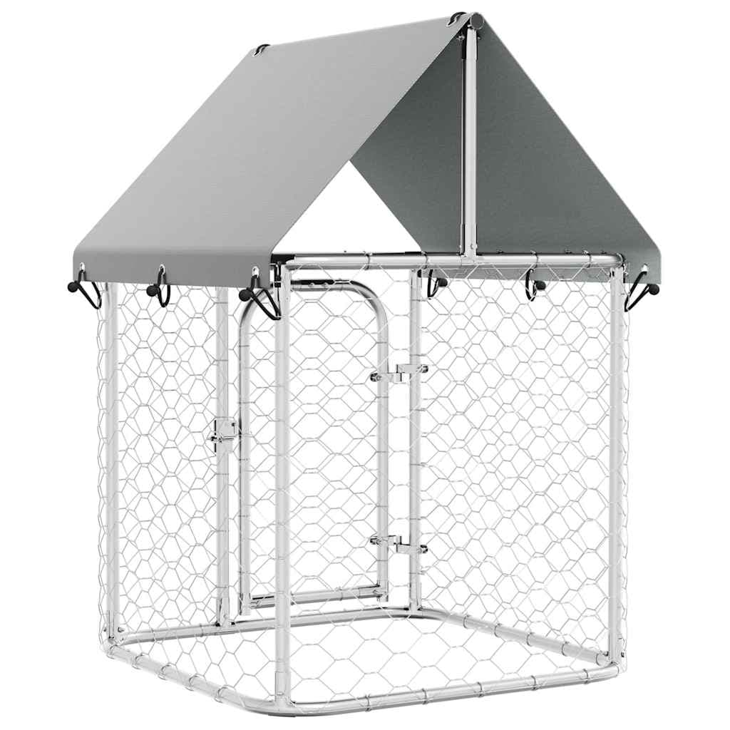 Gabbia per Cani da Esterno con Tetto 100x100x150 cm — miniatura 6 di 8