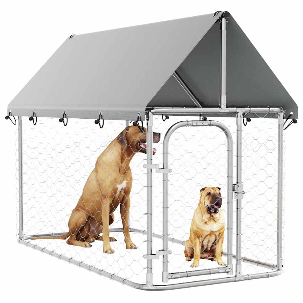 Gabbia per Cani da Esterno con Tetto 200x100x150 cm — miniatura 4 di 10