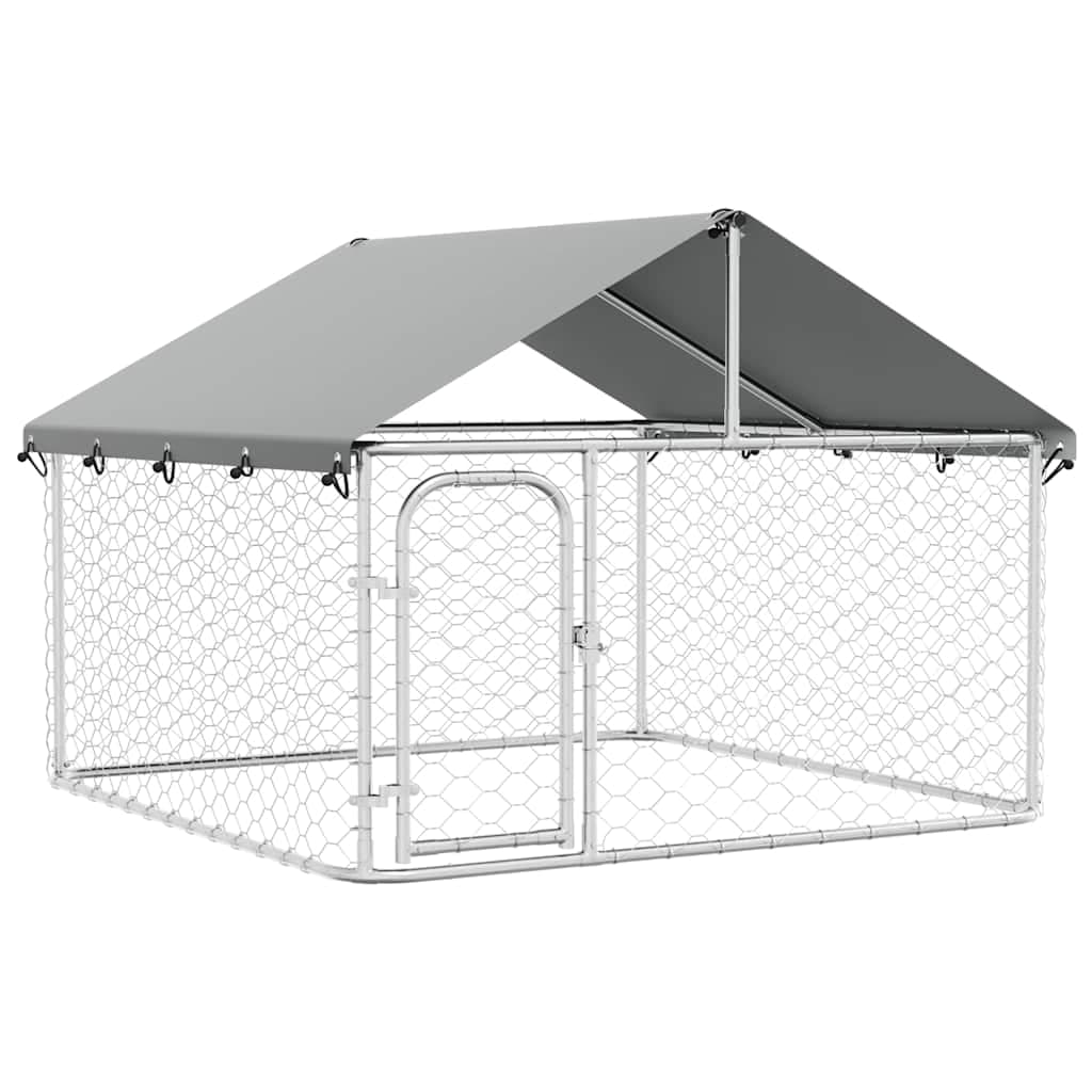 Gabbia per Cani da Esterno con Tetto 200x200x150 cm — foto 2 di 12