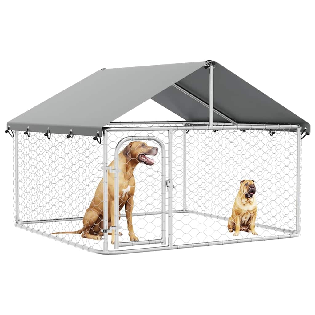 Gabbia per Cani da Esterno con Tetto 200x200x150 cm — foto 4 di 12