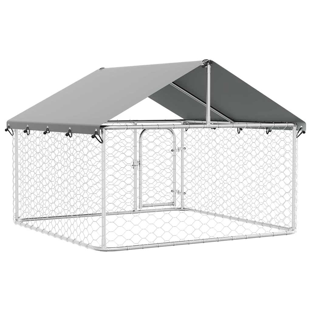 Gabbia per Cani da Esterno con Tetto 200x200x150 cm — foto 8 di 12