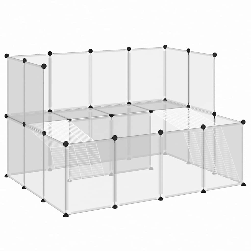 Gabbia per Piccoli Animali Trasparente 143x107x93 cm PP Acciaio — miniatura 2 di 9