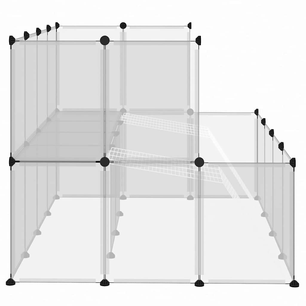 Gabbia per Piccoli Animali Trasparente 143x107x93 cm PP Acciaio — miniatura 5 di 9