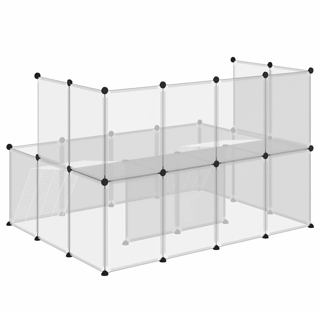 Gabbia per Piccoli Animali Trasparente 143x107x93 cm PP Acciaio — miniatura 4 di 9
