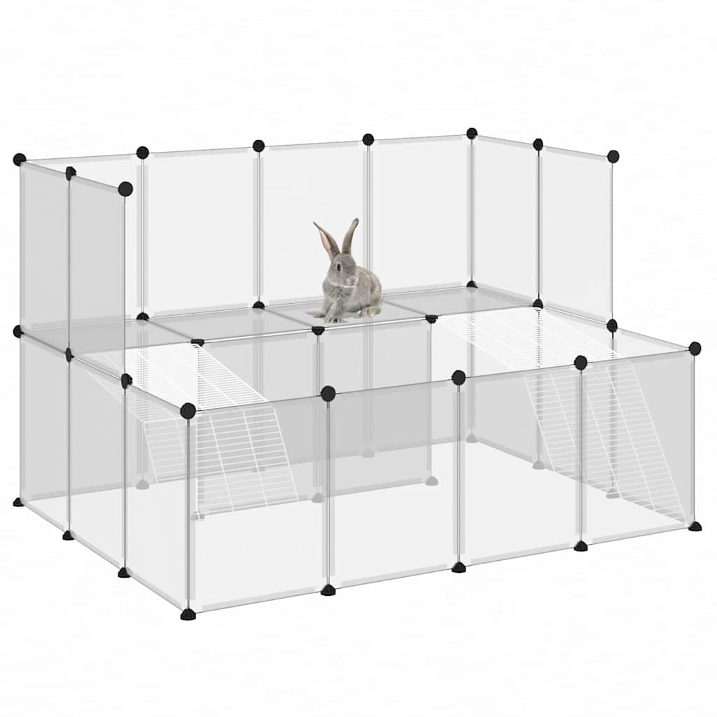Gabbia per Piccoli Animali Trasparente 143x107x93 cm PP Acciaio — miniatura 6 di 9