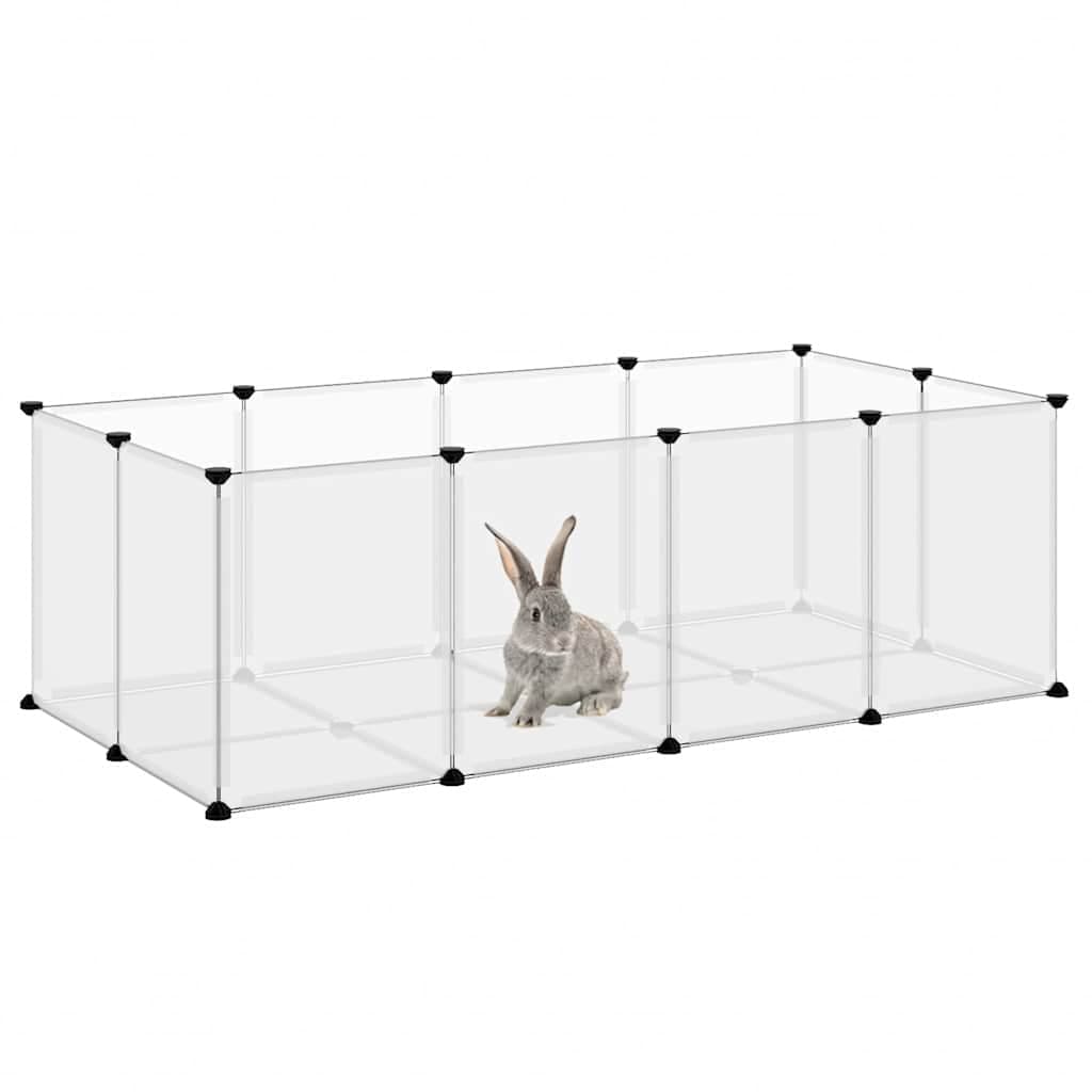 Gabbia per Piccoli Animali Trasparente 144x74x46,5cm PP Acciaio — miniatura 7 di 9