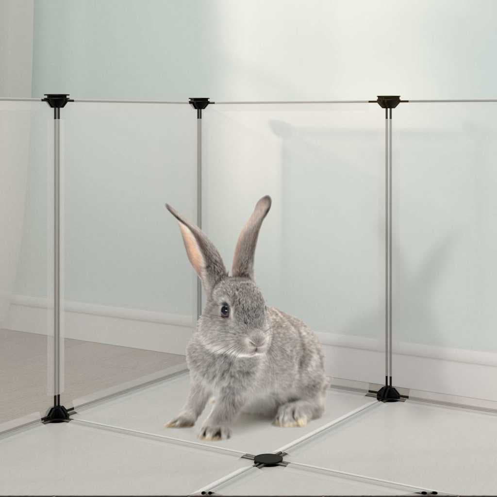 Gabbia per Piccoli Animali Trasparente 144x74x46,5cm PP Acciaio — miniatura 3 di 9