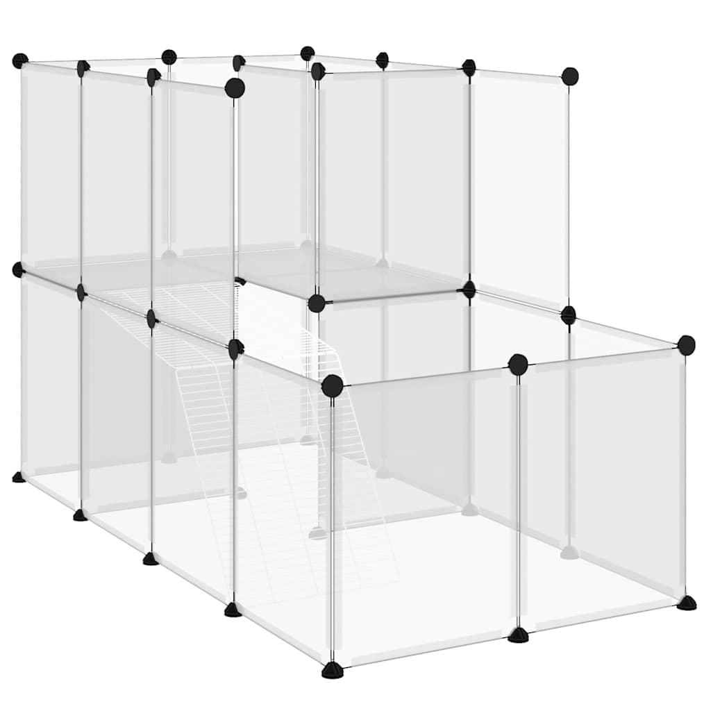 Gabbia per Piccoli Animali Trasparente 142x74x93cm PP e Acciaio — miniatura 2 di 9