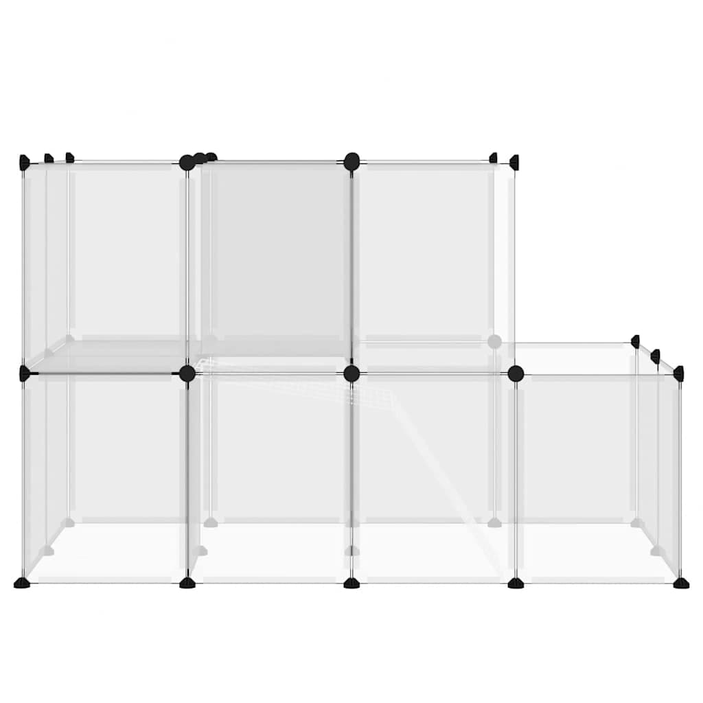 Gabbia per Piccoli Animali Trasparente 142x74x93cm PP e Acciaio — miniatura 5 di 9
