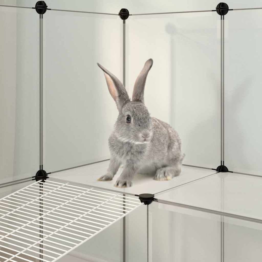 Gabbia per Piccoli Animali Trasparente 142x74x93cm PP e Acciaio — miniatura 3 di 9